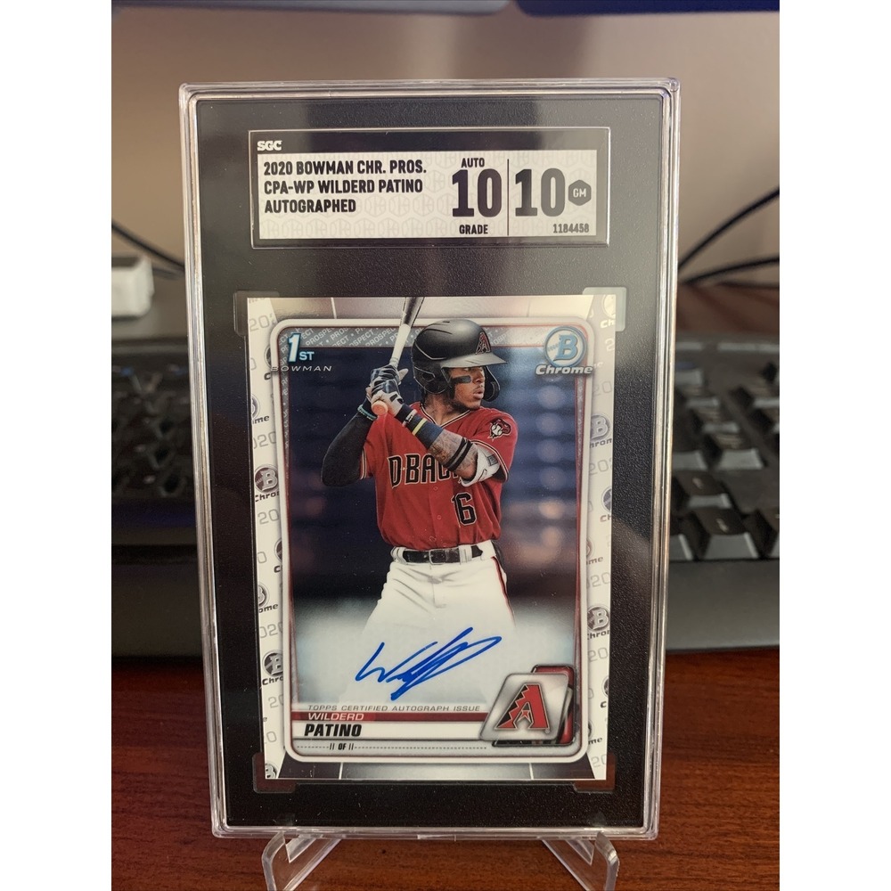 2020‎ Bowman Chrome Wilderd Patino Auto SGC 10 D-Backs CPA-WP
